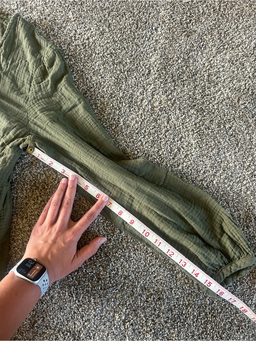 [Universal Thread] Olive Green Gauze Midi Dress Tiered - Picture 9 of 9